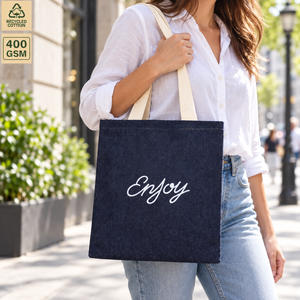 Sac fourre-tout promotionnel en denim 400 GSM pour événements, promotions de détail, cadeaux, impression personnalisée, vente en gros, fournisseur OEM ODM, réutilisable - Product Image 3