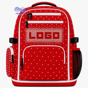 <b>Red</b> <b>Glitter</b> Rhinestone Cheerleading Backpack Custom Team Name Logo Competition Sports Bag - Product Image 1