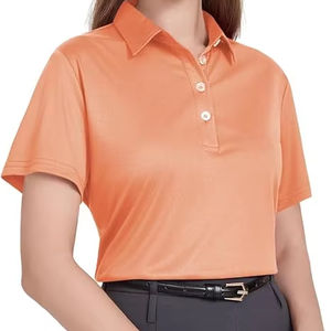 Polo de golf pour femme en tissu à séchage rapide, polo personnalisé, uniforme de travail, motif imprimé décontracté, 100% coton, personnalisé pour femme - Product Image 1