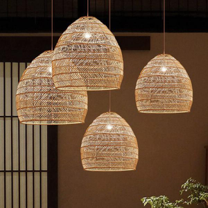 Rattan <b>Ceiling</b> <b>Lights</b> crafted with natural woven patterns to deliver soft <b>light</b> diffusion and enhance interior aesthetics - Product Image 2