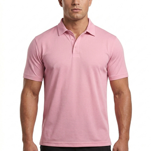 Chemise de sport pour homme 100% polyester respirante, chemise de golf à séchage rapide, haut de fitness athlétique, uniforme de travail décontracté pour entreprise - Product Image 2