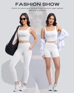 Meilleur design OEM, leggings pour femmes grandes tailles, ensemble de yoga, haute qualité, séchage rapide, respirant, respectueux de l'environnement, ensembles de fitness - Product Image 4