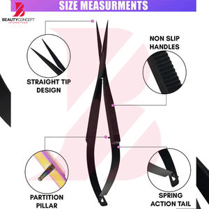 Tijeras para cejas de color negro plasma, antideslizantes, duraderas, ligeras, de primera calidad, fáciles de usar, tijeras de belleza multiusos - Product Image 5