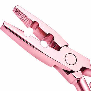 Pinzas profesionales de acero inoxidable para extensiones de cabello, herramienta para microanillos y cuentas - Product Image 2