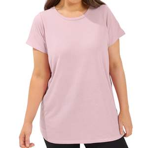 เดรสผ้าฝ้ายเรียบง่ายสำหรับผู้หญิง ชุดลำลองหลวมๆ แขนสั้นสำหรับฤดูร้อน เดรสสั้น ขายส่ง รับผลิตแบบ OEM พร้อมสกรีนโลโก้ตามสั่ง - Product Image 3