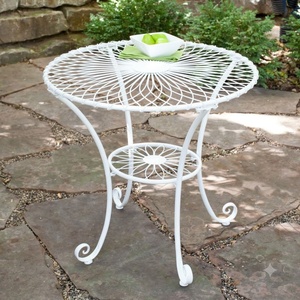 Mesa de Centro de Jardín Victoriana de Hierro Forjado a Mano, Estilo Europeo de Lujo, Muebles de Exterior Personalizados Resistentes a la Intemperie, 1 Plaza, KHP - Product Image 2