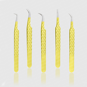 Pinzas de Acero Inoxidable para Extensión de Pestañas, Agarre de Diamante, Profesionales, Ergonómicas, Duraderas, Agarre Suave, Directo de Fábrica - Product Image 3