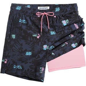 Shorts d'été en polyester ou nylon élastique, imprimé AOP, shorts de bain à séchage rapide, style décontracté, taille tissée avec cordon de serrage, en provenance du Bangladesh. - Product Image 3