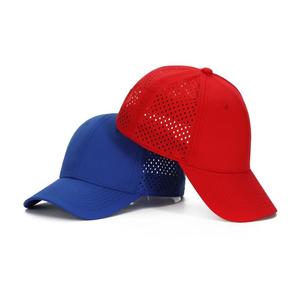 RELEVO INDUSTRY Gorra de Béisbol Unisex Roja y Azul de Mezclilla, 6 Paneles, Ajustable, Transpirable, con Botón de Perla, Informal para Exteriores, para Adultos - Product Image 1