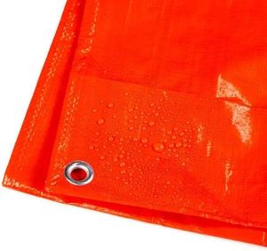 Orange HDPE <b>Sheets</b> Multi-Purpose Heavy Duty Woven Durable Customised Sizes Agricultural Crops Protection Tarpaulin - Product Image 5
