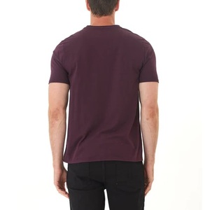 Camiseta Retro de Manga Corta con Cuello en V para Hombre, Estilo Europeo Americano, Rayas en Contraste, Color Sólido, Diseño Transfronterizo - Product Image 2
