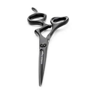 Tijeras de Corte de Pelo Profesionales de Acero Inoxidable, Diseño Ergonómico Clásico Premium, Color Negro Mate, para Uso en Salones de Belleza - Product Image 4
