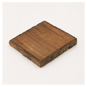 Wholesale Eco-Friendly Rustic Mango Wood Coaster Set With Natural Tree Bark Live <b>Edge</b> Handmade <b>Square</b> Wooden Drink Mats For Home - Product Image 1