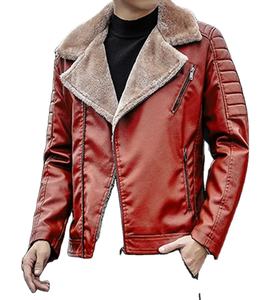 Blouson bombardier automne hiver personnalisé en cuir pour hommes veste de moto en cuir PU à capuche avec broderie design manteaux en toile - Product Image 1