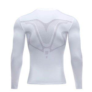 Haut de compression à manches longues pour homme de haute qualité, respirant et à séchage rapide, en Spandex/Polyester, idéal pour la natation, le surf et le MMA - Product Image 5