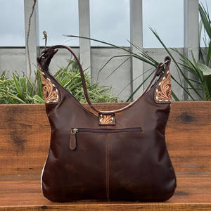 New Designer Hand Tooled Leather Hobo Style Bag Trending Genuine Cowhide Leather Women Single Shoulder Handbag for <b>Ladies</b> - Product Image 5