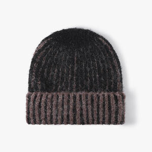 Bonnet d'hiver chaud 2026, design multicolore, en acrylique tricoté, style pêcheur, bonnet sport tie-dye pour femmes et hommes - Product Image 2