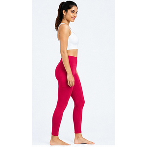 Women Solid High Waist Yoga <b>Leggings</b> <b>with</b> Butt Shaping Design Breathable Cotton Spandex Material and Utility <b>Pocket</b> For Sports - Product Image 4