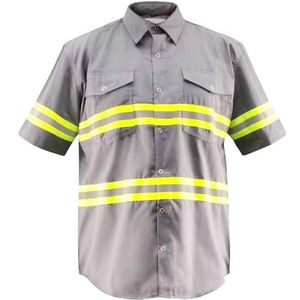 Camisetas de Trabajo para Hombre, Camiseta Polo de Alta Visibilidad con Franjas Reflectantes, Uniforme de Trabajo Industrial - Product Image 4