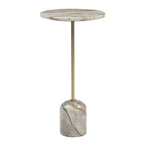 Table élégante en marbre pour salon, mobilier haut de gamme, table contemporaine blanche avec base en métal doré, table stylée. - Product Image 5