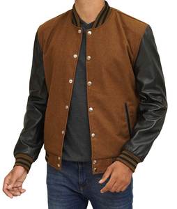 Chaqueta Letterman para Hombre, Fabricada en Pakistán, Chaqueta de Lana y Cuero para Hombre - Product Image 2