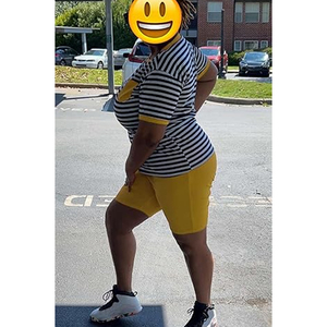 Conjunto de Camiseta Casual de Manga Corta y Pantalones Cortos Deportivos para Mujer, Atuendo Combinado de Verano, Venta al Por Mayor - Product Image 5