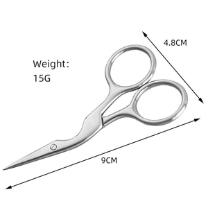 Cuticle Scissors Curved and <b>Rounded</b> Eyebrow Multi-purpose Nail Scissors Facial Hair Stainless Steel Scissors - Product Image 2