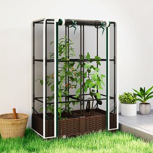 Fioriera Rialzata Classica Bianca da 118 cm con Sistema di Auto-Irrigazione, Griglia e Fori di Drenaggio - Ideale per Pomodori - Product Image 2