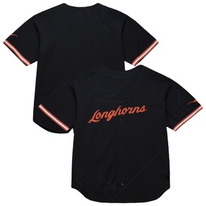 Vente en gros personnalisable léger bouton complet maillot de mode noir université Texas Longhorns conception d'horloge caractéristique respirante - Product Image 1