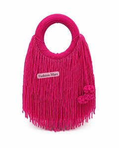 Bolso de Hombro con Cuentas y Flecos de Borlas para Mujer, Diseño de Diseñador - Product Image 2