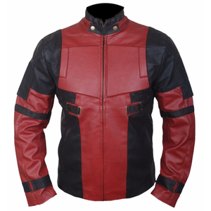 5KINGZ SPORTS Ryan Reynolds pour le film, moto, motard, cuir véritable, cuir de vache, coupe-vent, sportif, homme, cuir personnalisé OEM - Product Image 1
