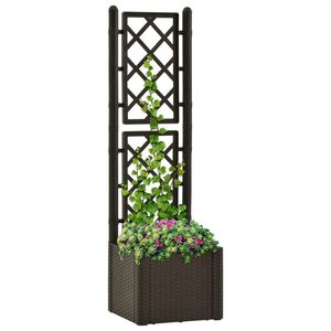 Jardinera Elevada Grande de Plástico Mocha, Jardinera para Exhibición de Macetas - Product Image 1