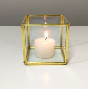 Antique Brass And Glass Jewellery <b>Box</b> In Square Shape - Product Image 2