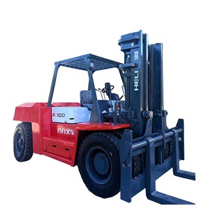 Heli 10 Ton Diesel Engine Forklift CPCD100 with Solid Tire Side <b>Lifter</b> Gearbox Pump & Motor 3m Max Lifting Height for Sale - Product Image 1