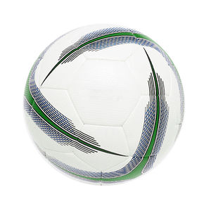Ballon de football professionnel personnalisé pour club, en PVC/PU/TPU, imprimé à rayures colorées avec votre logo, pour entraînement et matchs sportifs en extérieur - Product Image 2