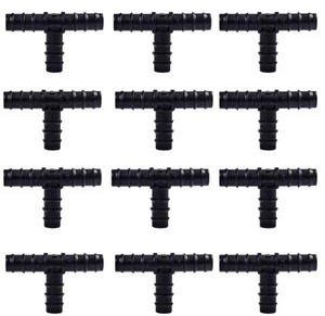 Conector en T de microgoteo de PP negro de 16-20 mm con sello de goma a prueba de fugas para riego agrícola, doméstico y de césped - Product Image 6