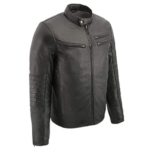 Veste en cuir et toile imperméable de qualité supérieure, confortable et à séchage rapide pour hommes, idéale pour l'hiver, vente chaude, faible MOQ, personnalisable - Product Image 1