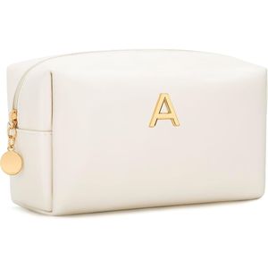 Borsa per il Trucco Personalizzata con Iniziali, Regalo per Damigelle, in Pelle PU, Impermeabile, per Cosmetici e Articoli da Toilette da Viaggio - Product Image 1