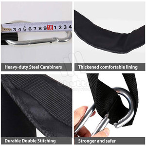 Sangles abdominales de haute qualité avec support de bras rembourré, légères et réglables en nylon/polyester pour des séances d'haltérophilie confortables - Product Image 4