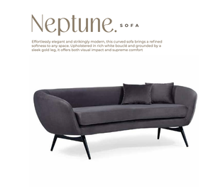 Juego de Sofás Modernos Curvos de Tela con Relleno de Espuma y Patas de Metal, Muebles Tapizados para Sala de Estar, Apartamento/Villa - Product Image 1