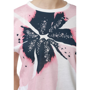 Camisetas de Manga Corta con Cuello Redondo para Mujer, Diseño con Apliques y Logotipo Personalizado, 100% Algodón, Ropa Casual de Verano, OEM, Venta al Por Mayor, Nueva Colección 2026 - Product Image 3