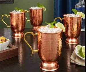 Taza Moscow Mule de cobre, taza Moscow Mule de cobre martillado, taza de acero inoxidable de doble pared - Product Image 4