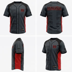 Camiseta de béisbol con logo personalizado, ropa deportiva de moda urbana, uniforme de equipo sublimado, uniforme de béisbol MALUZA INDUSTRIES - Product Image 6