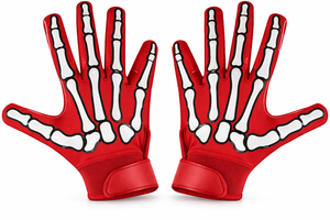 Gants de football à design squelette avec grip intégral pour l'entraînement et les matchs – Fabricant en gros pour les commandes d'équipes - Product Image 4