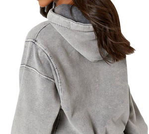 Sudaderas con Capucha para Mujer, de Invierno, Transpirables, Ecológicas, de Alta Calidad, Lavado Ácido, Proveedor Directo de Fábrica, Poliéster y Algodón, Venta al Por Mayor - Product Image 4