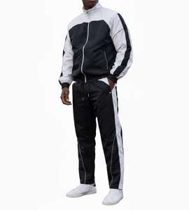 Ensemble de survêtements coupe-vent unisexe à capuche, 2 pièces, pour jogging, grandes tailles, tenues de course chaudes, 100 % coton, séchage rapide – Meilleur prix - Product Image 3