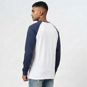 T-shirt oversize à épaules tombantes et manches raglan, 100% coton, vêtements de sport décontractés, tee-shirt à manches longues pour homme, à porter au quotidien, pour le jogging - Product Image 5