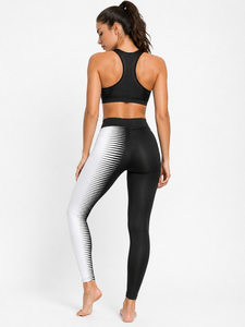 Leggings de yoga et fitness pour femmes, nouveau design, respirants, antibactériens, sublimation, Spandex/Polyester, longueur intégrale, taille mi-haute - Product Image 2