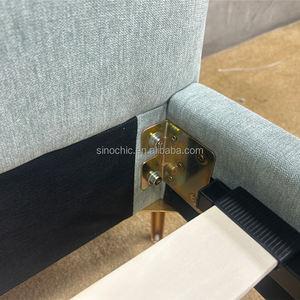 Cama Moderna Tapizada con Base de Plataforma Tamaño <span class=keywords><strong>Queen</strong></span>, Cabecera Acolchada y Fácil Montaje - Product Image 6