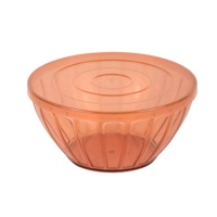 Couvercle de saladier en PP moyen, durable, anti-fuite, empilable, compatible congélateur, conception flexible, sans BPA, écologique, transparent, facile à utiliser